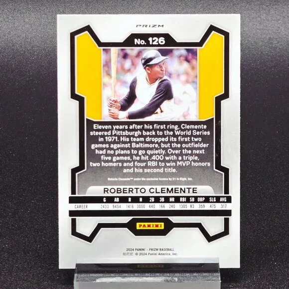 Roberto Clemente Orange Pulsar Pink Ice Gold A&G 395/399 Pittsburgh Pirates Star - Picture 5 of 7